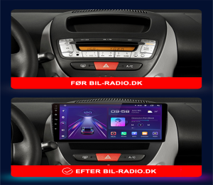 Før og efter billede til Toyota Aygo bilradio