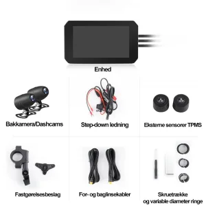Hvad følger med til Apple CarPlay skærm til Motorcykel