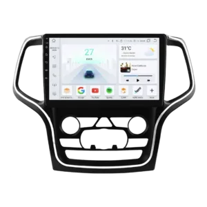 JEEP Grand Cherokee WK2 2014-2022 Bilradio med 10.1" touchscreen, trådløs CarPlay, Android Auto, og Bluetooth